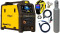 Set E GeniMig 240DP LCD 4-kladka + hořák 4m + sv. kabely 3m + samostm. kukla+tl. láhev s CO2+red. ve 